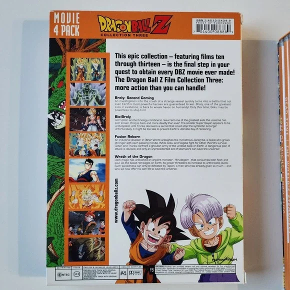 Dragon Ball Movies Collection 1 + 3 DVDs Lord Slug Dead Zone Broly Fusion Reborn - Picture 8 of 12